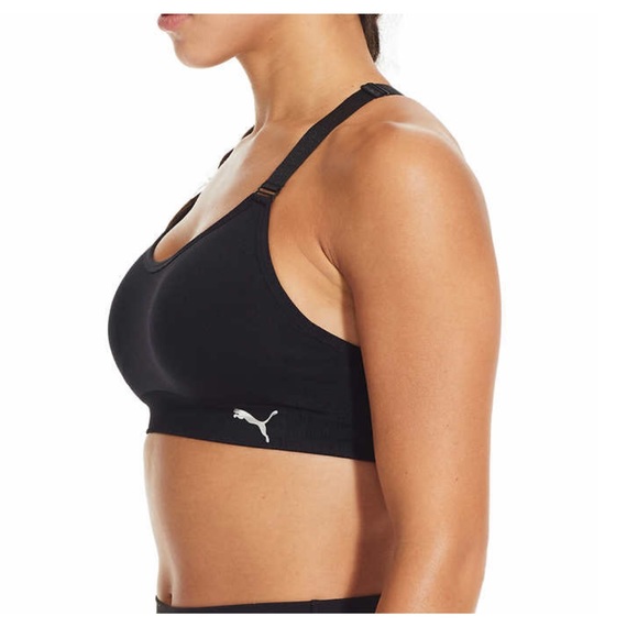 Puma Ladies Sports Bra, 3 pack (Black pack) - Picture 2 of 10